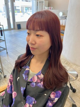 アスラン(ASLAN) 【aslan】ワイドバング/レイヤースタイル/ベリーピンク