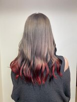 コロ(COLO)&nbsp;【吉祥寺】 グラデーションカラー ブリーチ ミルクティー レッド