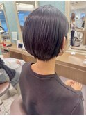 黒髪でも大人かわいいショートボブ