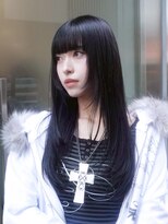 アルバム 池袋(ALBUM)&nbsp;前髪カット顔周りレイヤー韓国ヘアダークアッシュ_F1404