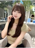 レイヤーカット/顔周りカット/チョコレートブラウン