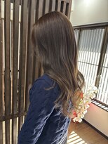 ルルズ(LULUS)&nbsp;シアーブラウンシアーベージュブラウンカラー京都駅ロングヘア