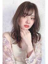 ジーナ セントラル銀座(Zina)&nbsp;小顔セミウェットウェーブピンクベージュハイライトカラー