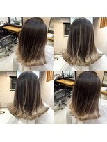 クリーム 大宮(CREAM)&nbsp;ハイライトバレイヤージュカラー×外ハネロブ