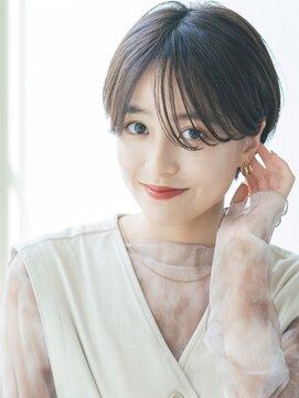 ガーデン タチカワ(garden tachikawa) 暗髪×小顔ショート×シースルーバング×フレンチガーリー