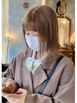 ロジェ(loje) 【loje】ミルクティーベージュ*ミディボブ