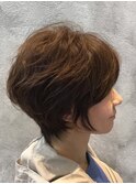 ショートボブ×30代小顔カット
