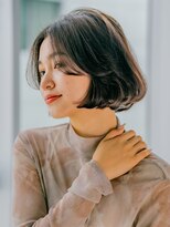 ベンジー 学芸大学店(benji)&nbsp;大人可愛い韓国風カーテンバングボブ　20代30代40代