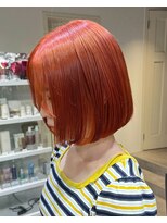 ベレーザ 渋谷(BELEZA)&nbsp;5144艶髪ベビーピンクタンバルモリボブオンブレホワイトピンク