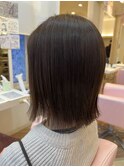 切りっぱなしボブ/30代/40代/50代/アッシュオリーブ