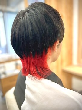 リノショアーズ 元町店(RINOSHORES) 韓国マッシュウルフインナーカラーセンターパートハイトーン