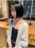 ミニボブ×ブルーブラック