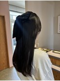高濃度水素トリートメント　リボンアレンジ　ハーフアップ