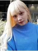ハイブリーチ_Wカラー_ブロンドヘアー