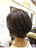 ショートグラデーション/ショートレイヤーボブ40代50代