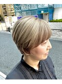 夏カラー白髪ぼかしハイライト×小顔カット◎40代50代艶髪