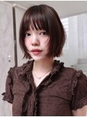 20代/タッセルボブ/レイヤーボブ/ハッシュボブ/透明感カラー