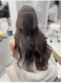  グレージュ　くびれ巻き　髪質改善