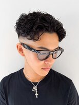 ルーシー 渋谷(LUCEY) 極道パーマオールバックパーマフェード短髪