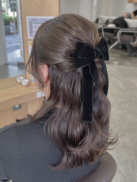 オレンジ梅田店(ORANGE) ナチュラルハーフアップ/波巻き