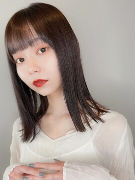 リコ 池袋東口店(Liko) 髪質改善ストレート ミディアムヘア 20代 前髪カット 艶髪