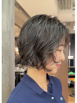 ダブ ダイカンヤマ(DaB DAIKANYAMA) DaB代官山顎ラインボブ黒髪ボブパーマ