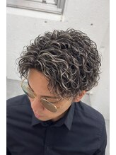 ホワイトメッシュ　インフィニティパーマ