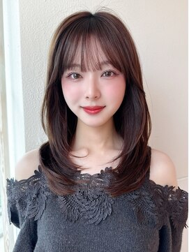 アフロート エル 大阪(AFLOAT L) 【20代30代】前髪/顔周りカット/イメチェン/ミディアムレイヤー