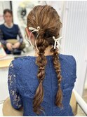 ツイン編みおろし