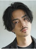 シャドウパーマルーズパーマ毛流れヘアメンズマッシュ原宿