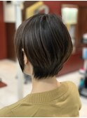 ショートボブ×ちょい耳かけ/大人かわいい◎20代30代40代50代