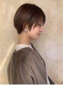 ミルクブラウン/ダークパープル/ナチュラルショート/夏/町田