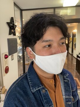 ヘアアンドスペース ベロン(hair&space velon) メンズセンターパートパーマ