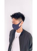 サイドパートアップバングフェードショート