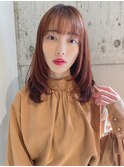 大人かわいい/くびれヘア/ピンクカラー