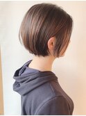 大人かわいい耳かけ丸みショートボブ20代30代40代前髪なし