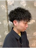 メンズカットパーマ波巻ツイストスパイラルパーマ札幌大通