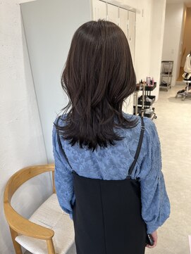 ヘアデザイン ソラ(Sola) くびれレイヤーネオウルフ×艶アッシュブラウンカラー