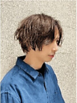 インタークロス 王道メンズショート☆外ハネ無造作アッシュブラウン