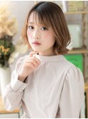 外国人風イヤリングカラーくびれヘアボブa戸田公園20代30代40代