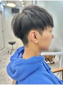 ツーブロック刈り上げナチュラルマッシュショートメンズヘア
