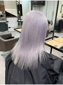 10973髪質改善シルバーアッシュホワイトブロンド艶髪ストレート