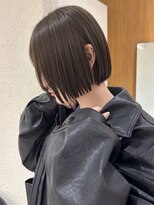 ヤイエ 青山店(yiye)&nbsp;大人ボブ大人ショートボブ切りっぱなしボブ前髪あり前下がりボブ
