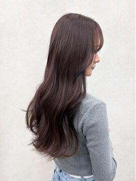 クム 横浜(qumu) 【qumu MARIKO】ラベンダーブラウン×顔まわりカット