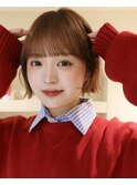 10代/20代/レイヤーボブ/暖色カラー