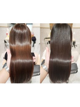 髪質にあわせて2種の髪質改善トリートメントをご用意。見せかけではないお悩みに合わせた本格ケアで高持続