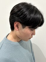 ヒュイル バイ ニアウ(Hwyl by Niau) メンズカットパーマセンターパートニュアンスパーマスパイラル