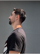 クフィア メンズヘアー カンポ 天王寺店(CUFFIA MEN'SHAIR CAMPO)&nbsp;ブルーブラックスパイキーショートアップバング短髪メンズ