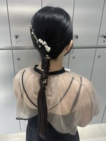 【新宿駅/新宿三丁目/ヘアセット/タイトローポニー】