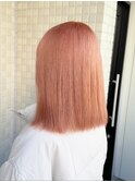 アプリコットオレンジカラービタミンカラーブリーチダブルカラー